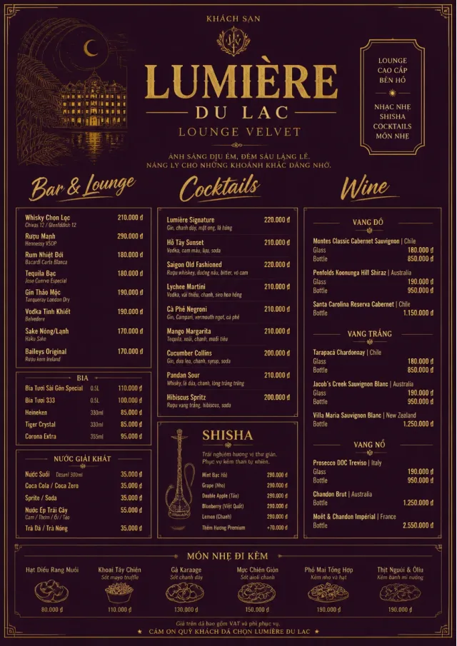 hotel lounge velvet hotel-menu menu template preview