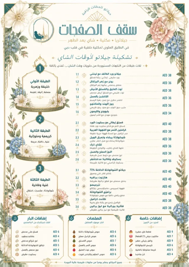 Afternoon Tea Sweets ice-cream-menu menu template preview