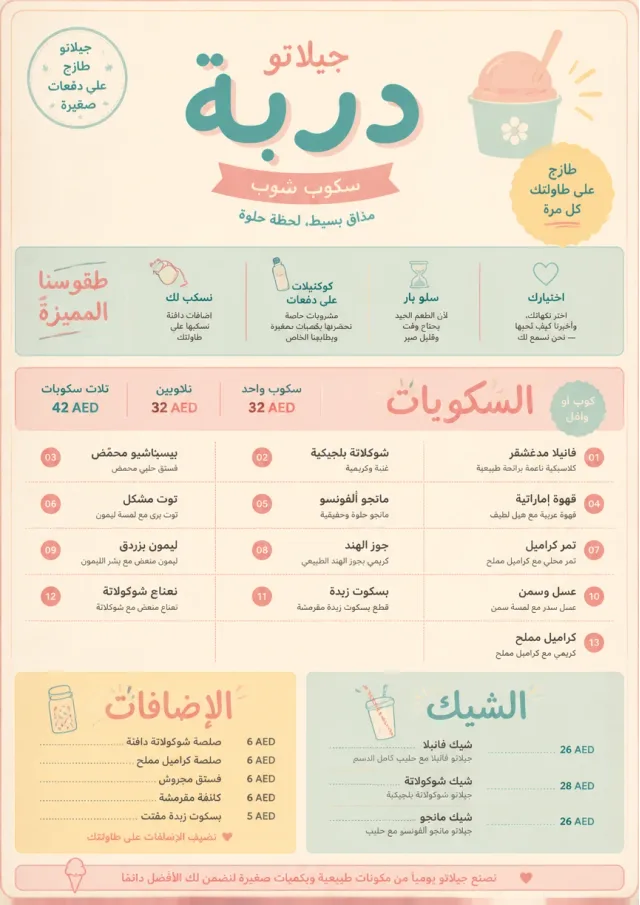 Scoop Shop Lite ice-cream-menu menu template preview