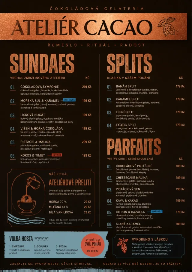 Chocolate Atelier ice-cream-menu menu template preview