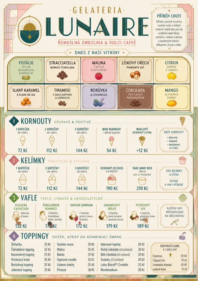 Cafe Dessert Case ice-cream-menu menu template preview
