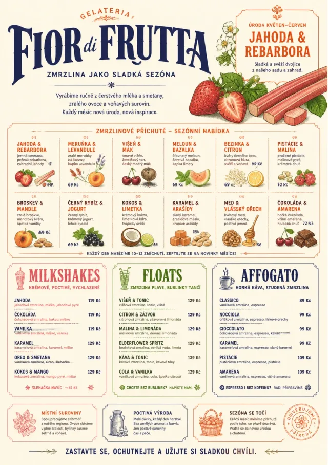 Seasonal Pastry ice-cream-menu menu template preview