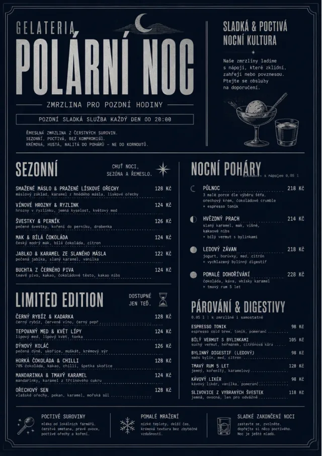 Midnight Sweets ice-cream-menu menu template preview