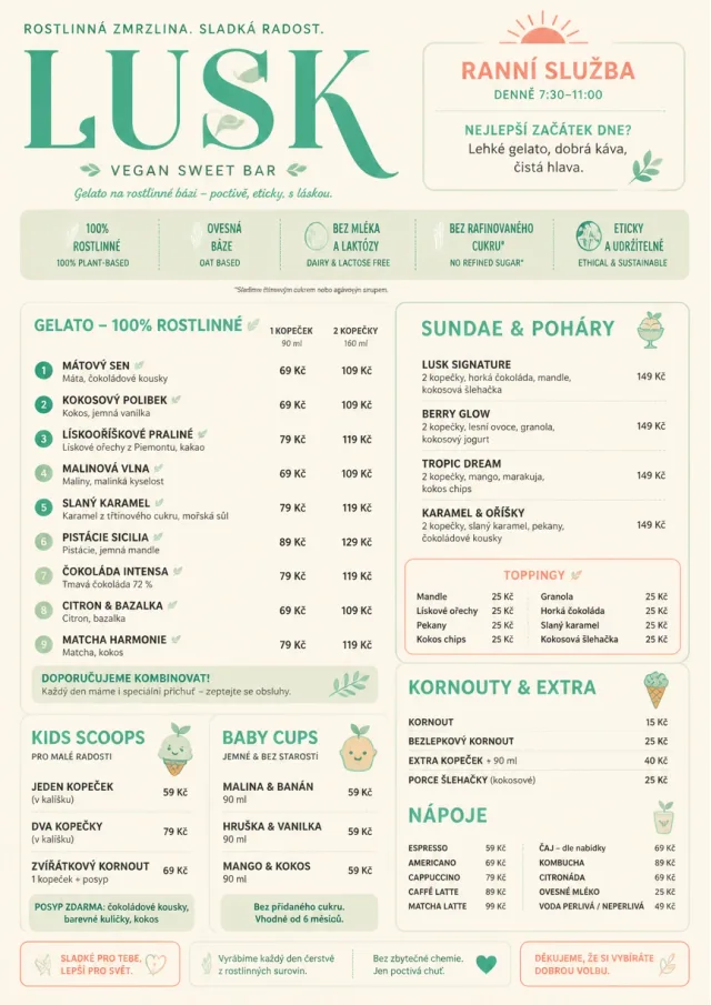 Vegan Sweet Bar ice-cream-menu menu template preview