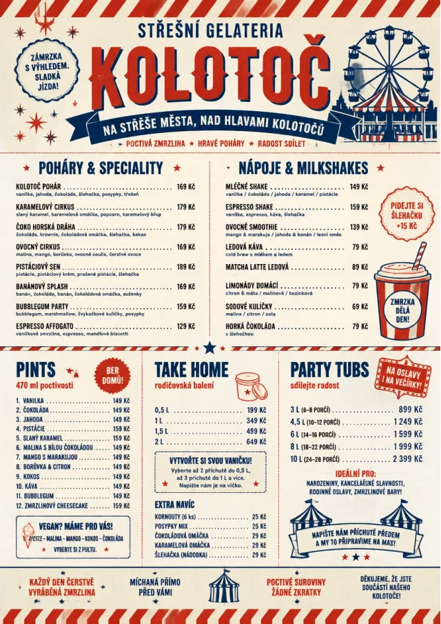 Carnival Treats ice-cream-menu menu template preview