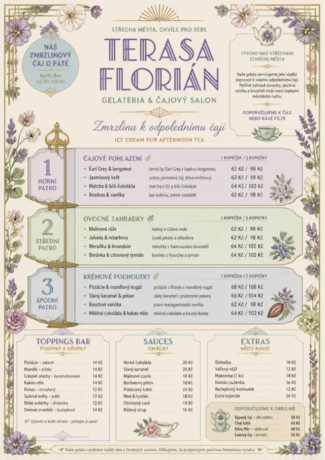 Afternoon Tea Sweets ice-cream-menu menu template preview