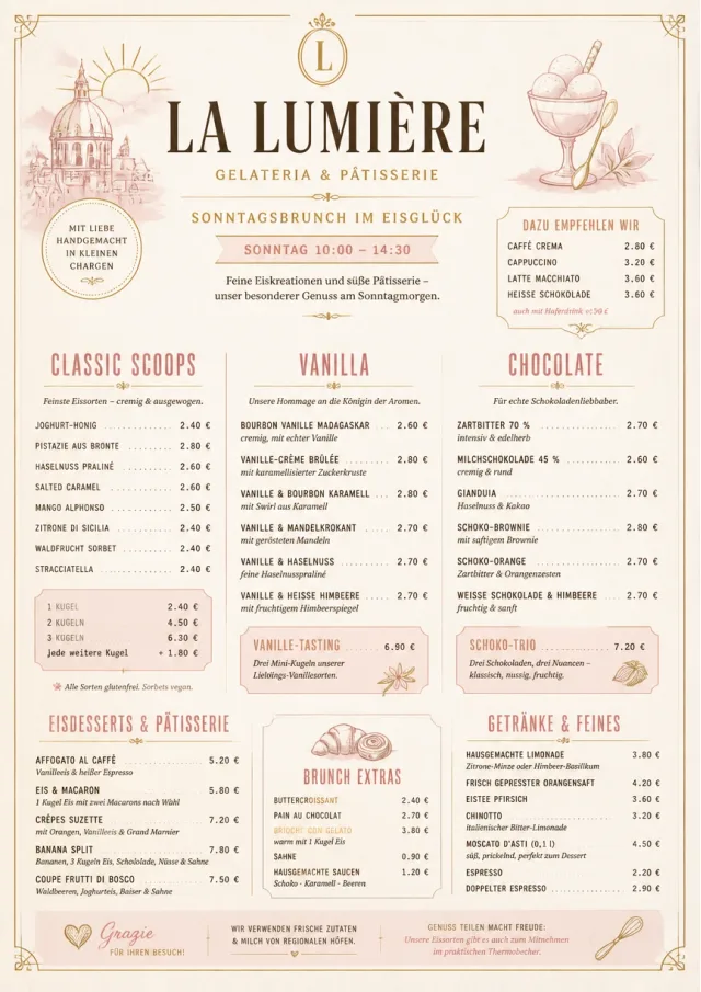 Patisserie Elegant ice-cream-menu menu template preview