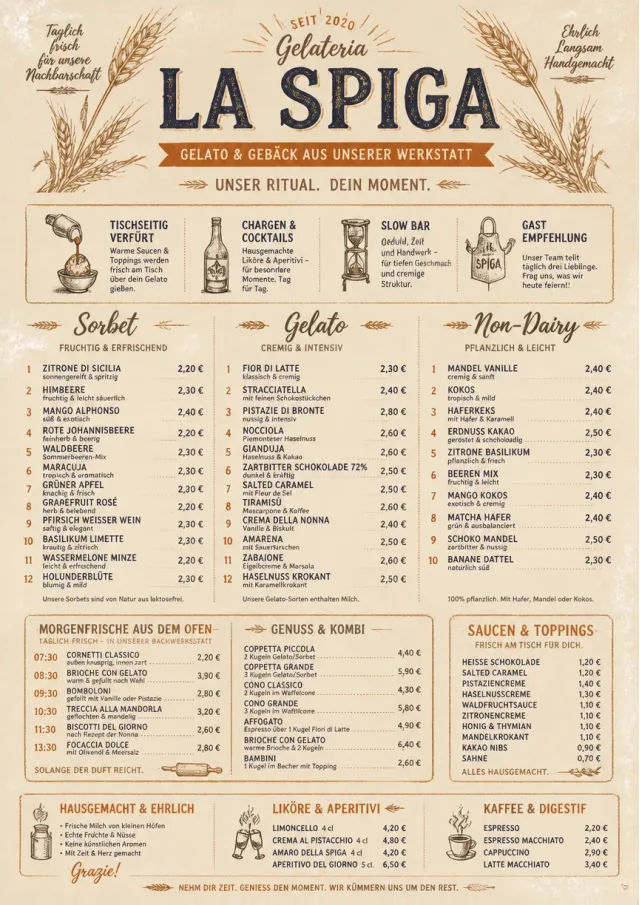 Bakery Rustic ice-cream-menu menu template preview