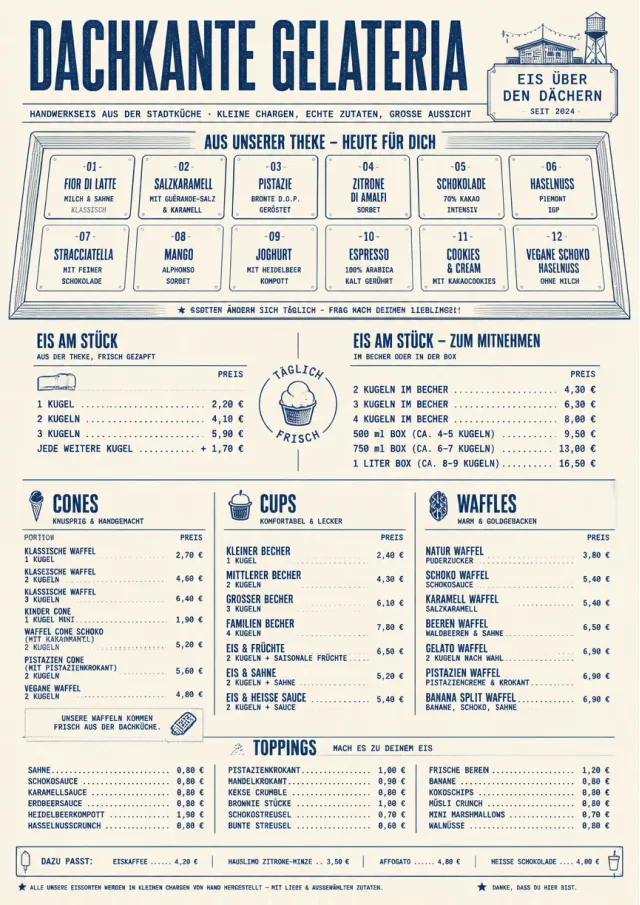 Cafe Dessert Case ice-cream-menu menu template preview