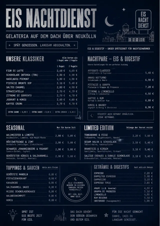 Midnight Sweets ice-cream-menu menu template preview
