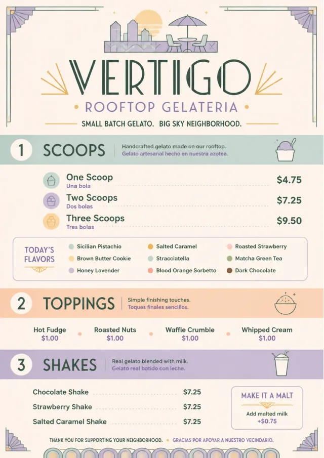 Scoop Shop Lite ice-cream-menu menu template preview