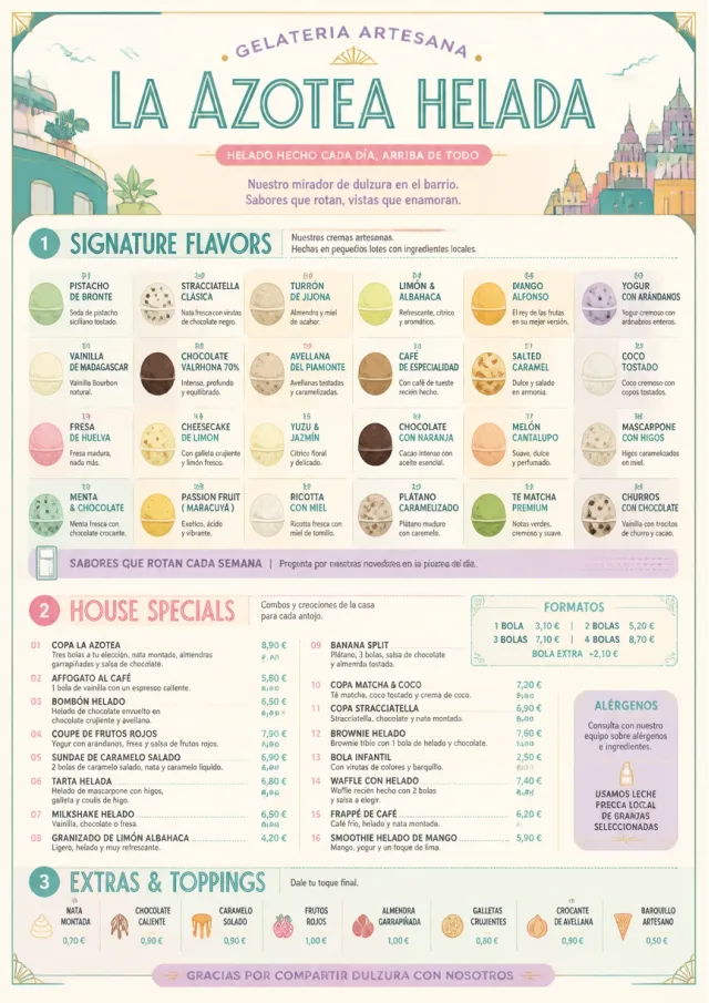 Gelato Bright ice-cream-menu menu template preview