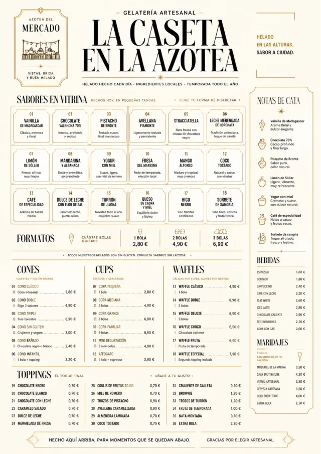 Cafe Dessert Case ice-cream-menu menu template preview
