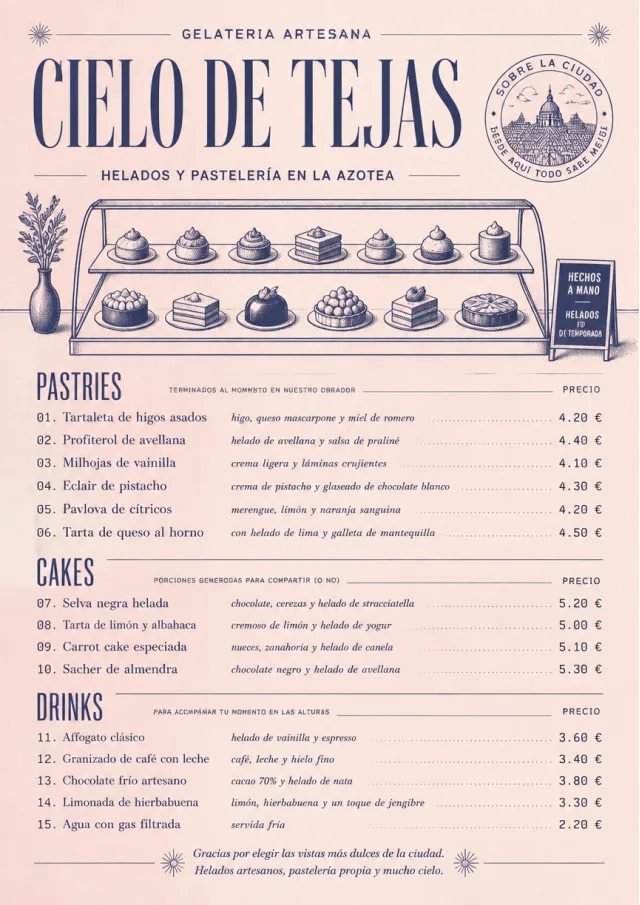 Patisserie Counter ice-cream-menu menu template preview