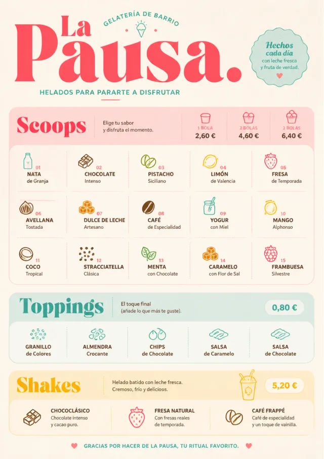 Scoop Shop Lite ice-cream-menu menu template preview