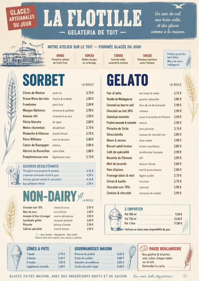 Bakery Rustic ice-cream-menu menu template preview