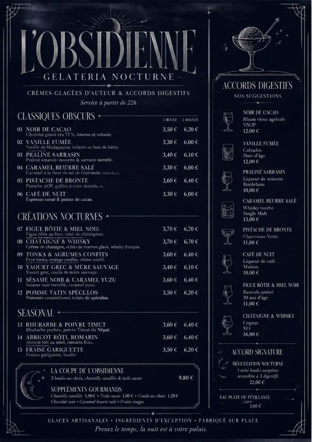 Midnight Sweets ice-cream-menu menu template preview