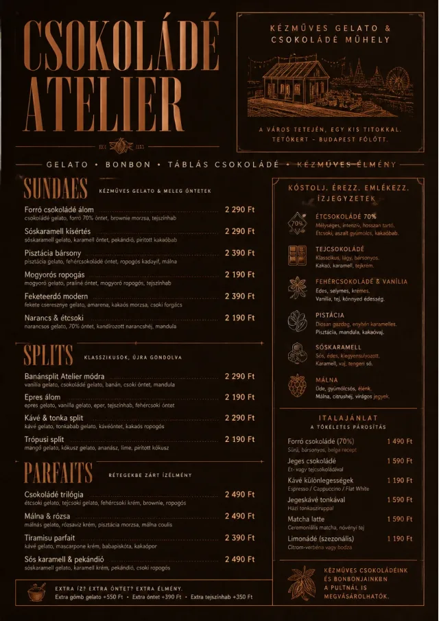 Chocolate Atelier ice-cream-menu menu template preview