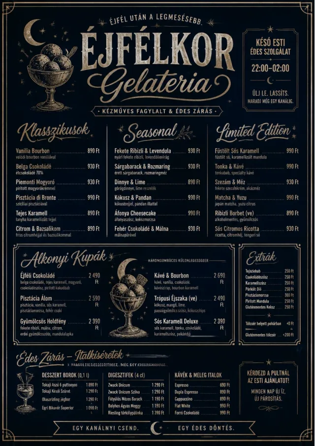 Midnight Sweets ice-cream-menu menu template preview