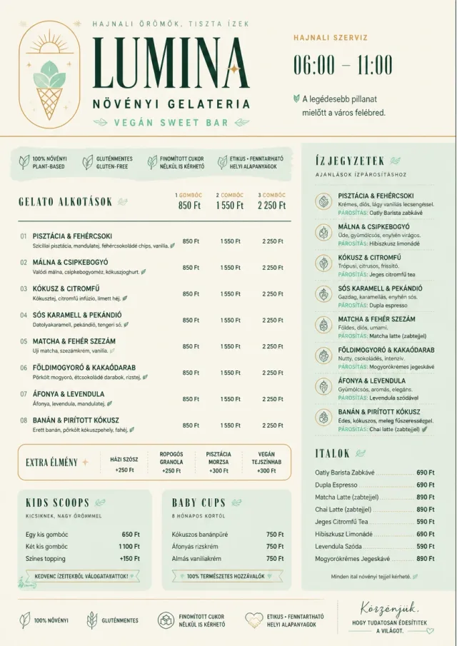 Vegan Sweet Bar ice-cream-menu menu template preview