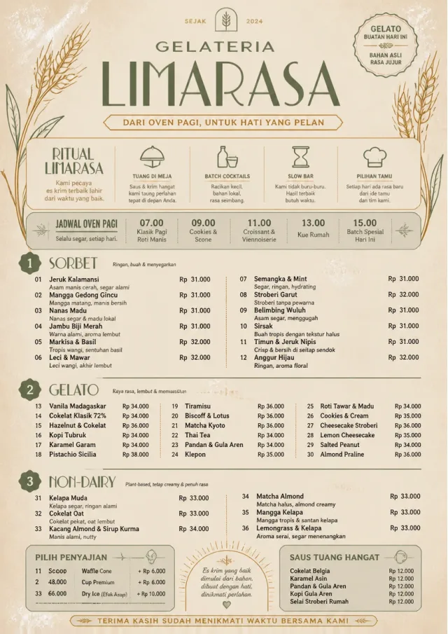Bakery Rustic ice-cream-menu menu template preview