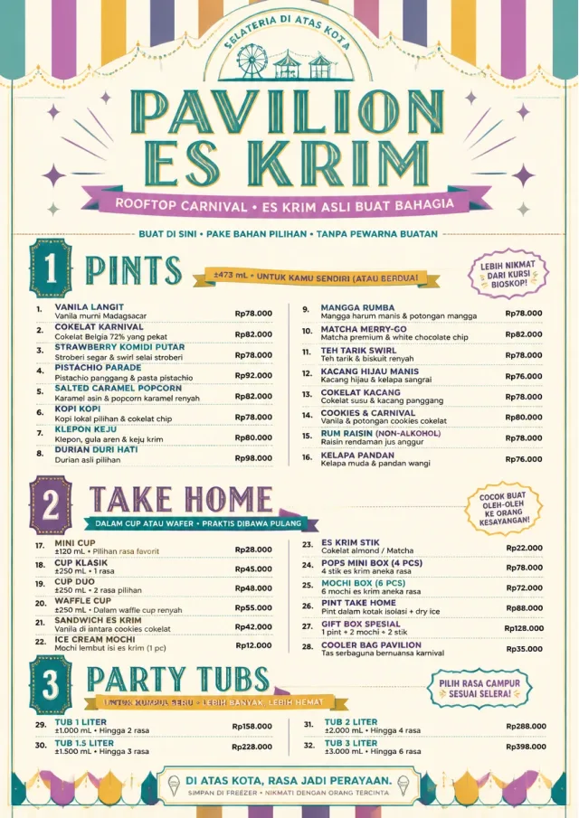 Carnival Treats ice-cream-menu menu template preview