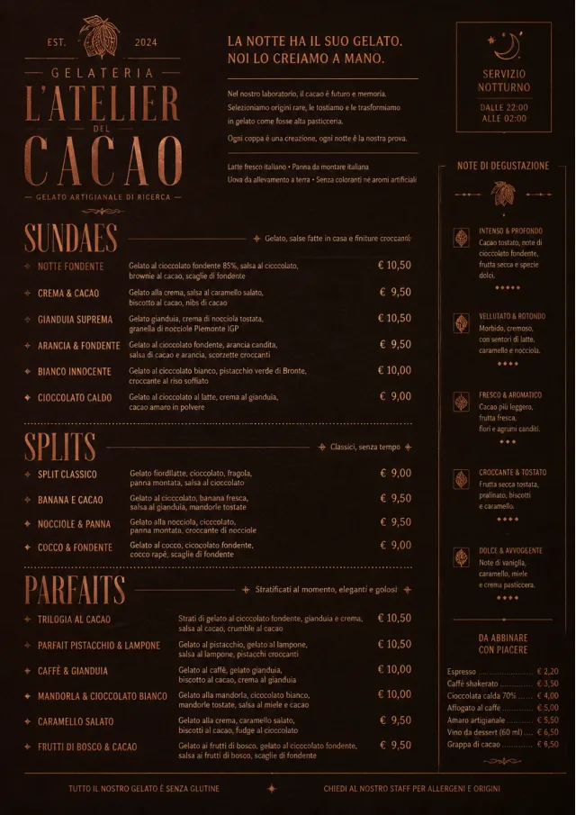 Chocolate Atelier ice-cream-menu menu template preview
