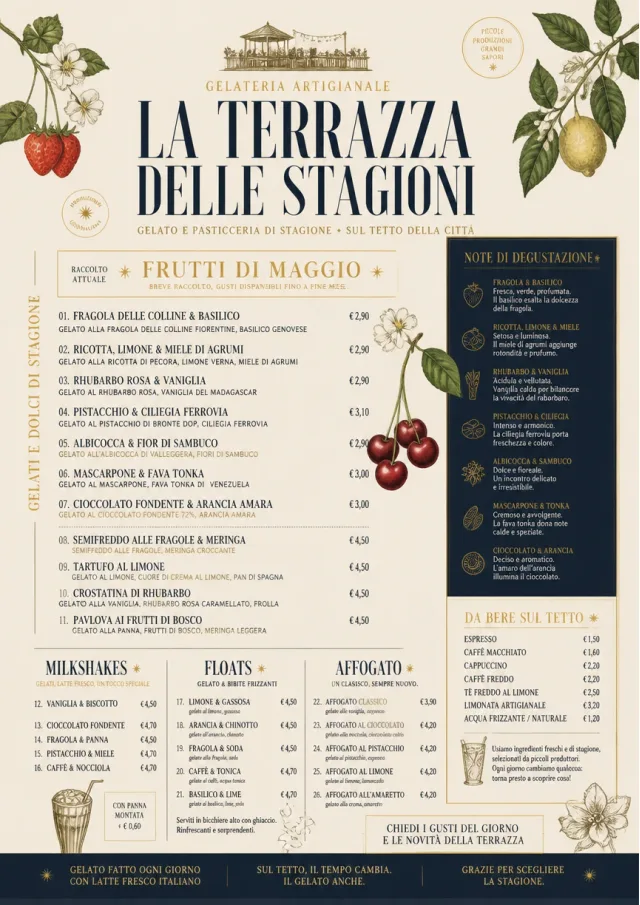 Seasonal Pastry ice-cream-menu menu template preview