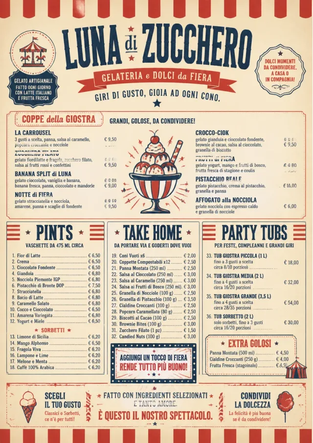 Carnival Treats ice-cream-menu menu template preview