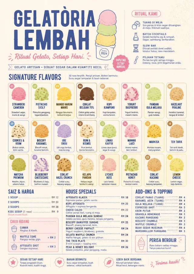 Gelato Bright ice-cream-menu menu template preview