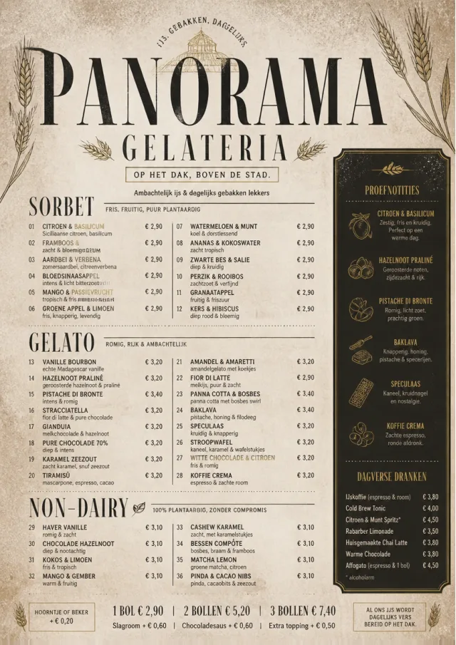 Bakery Rustic ice-cream-menu menu template preview