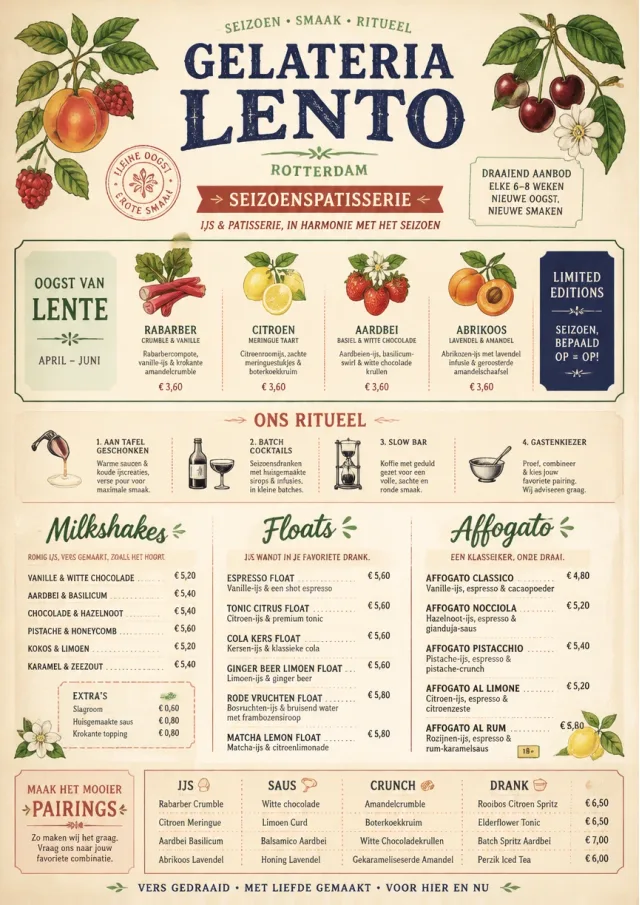 Seasonal Pastry ice-cream-menu menu template preview