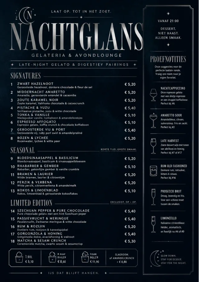 Midnight Sweets ice-cream-menu menu template preview