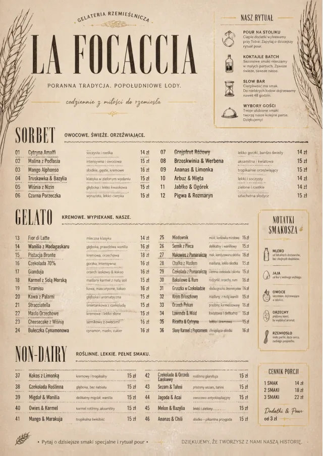 Bakery Rustic ice-cream-menu menu template preview