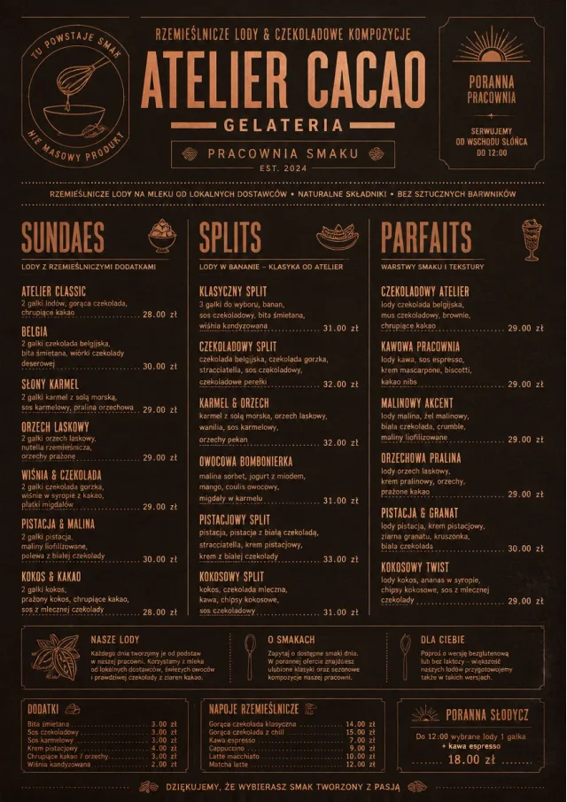 Chocolate Atelier ice-cream-menu menu template preview