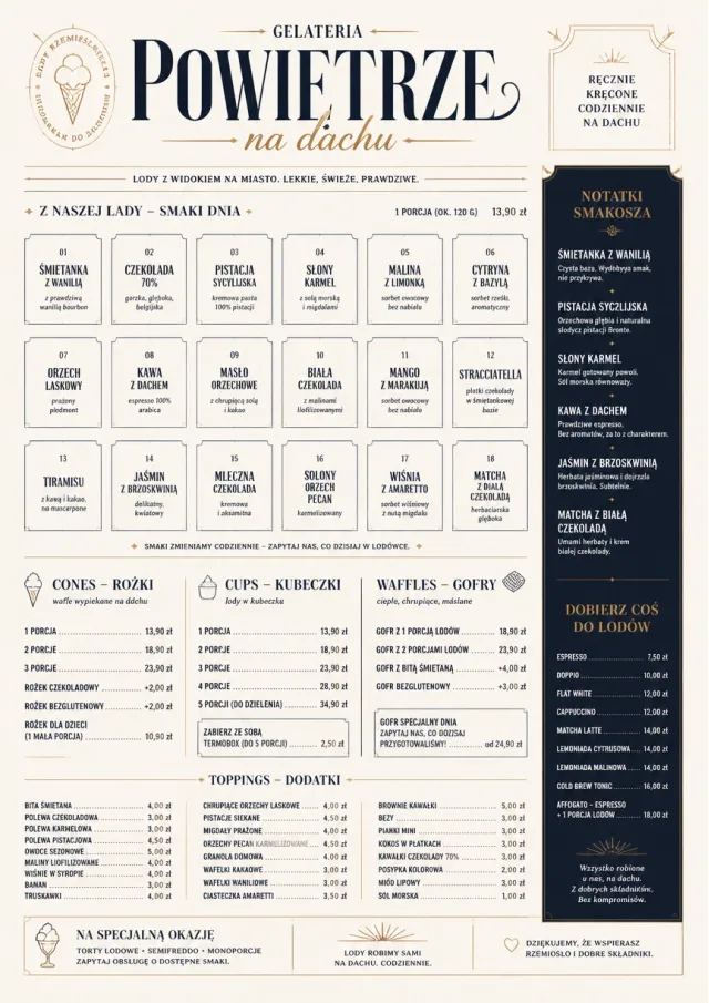 Cafe Dessert Case ice-cream-menu menu template preview