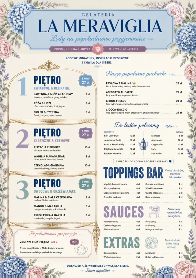 Afternoon Tea Sweets ice-cream-menu menu template preview