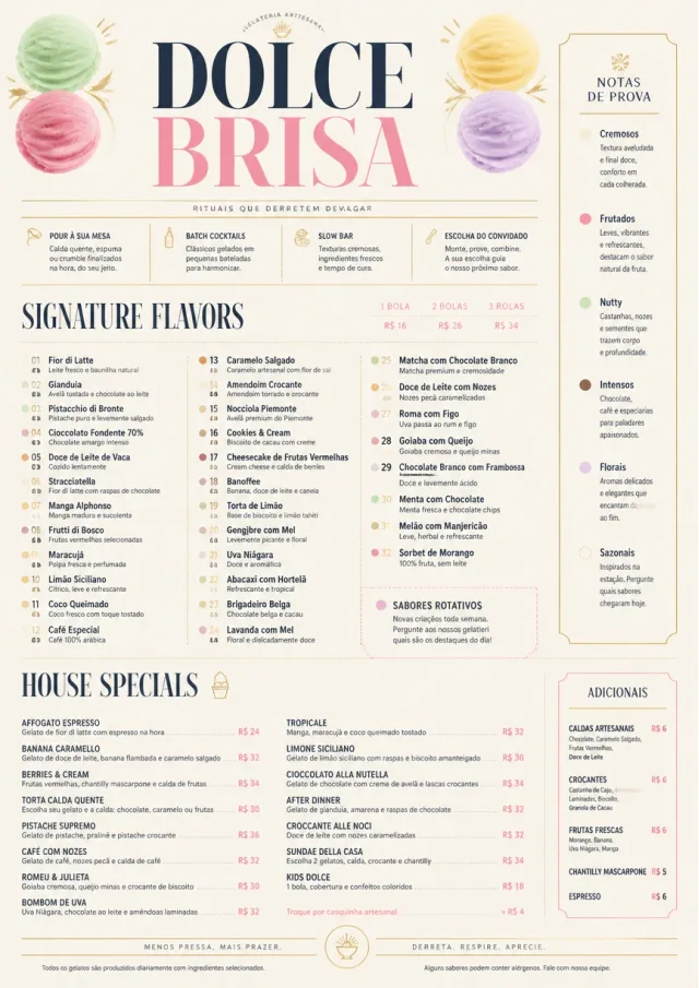 Gelato Bright ice-cream-menu menu template preview