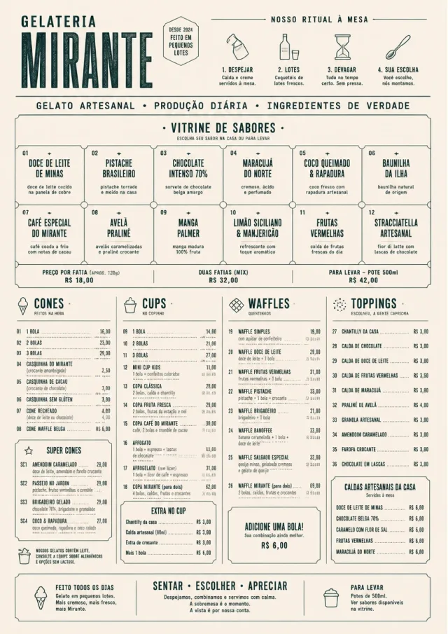 Cafe Dessert Case ice-cream-menu menu template preview