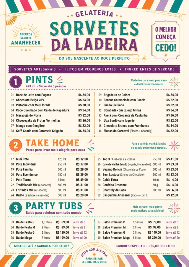 Carnival Treats ice-cream-menu menu template preview