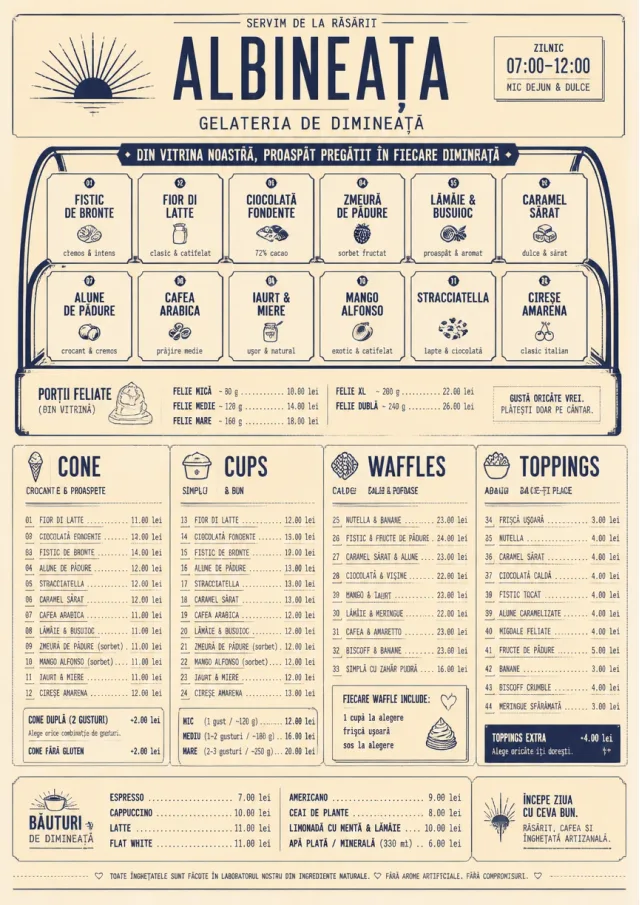Cafe Dessert Case ice-cream-menu menu template preview