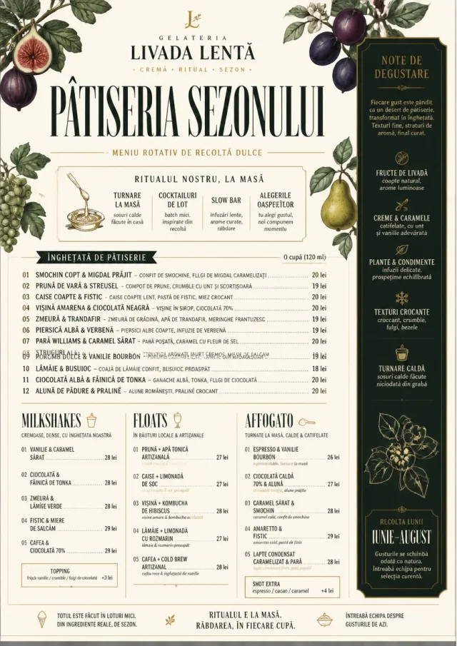 Seasonal Pastry ice-cream-menu menu template preview