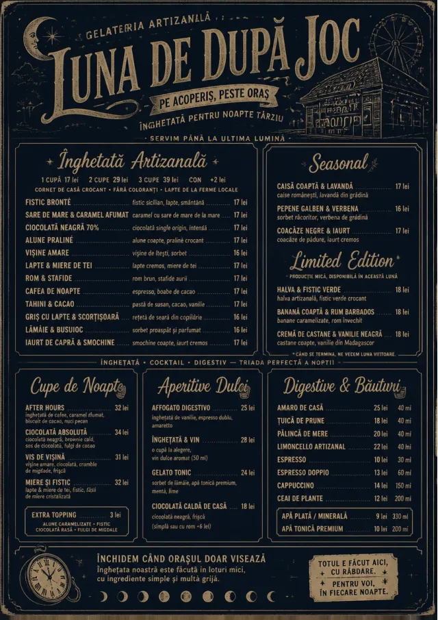 Midnight Sweets ice-cream-menu menu template preview