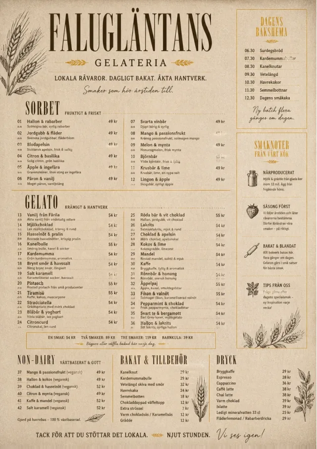 Bakery Rustic ice-cream-menu menu template preview