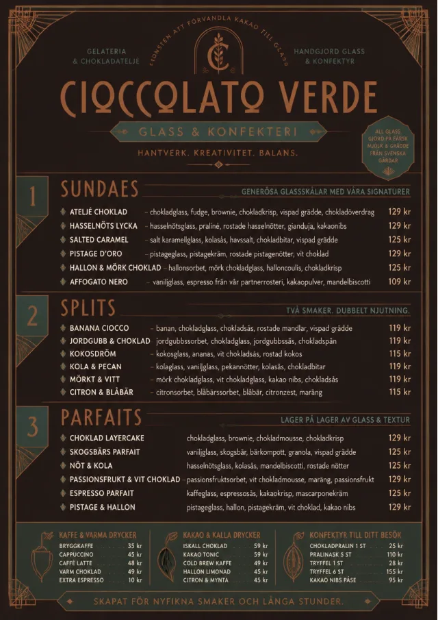 Chocolate Atelier ice-cream-menu menu template preview