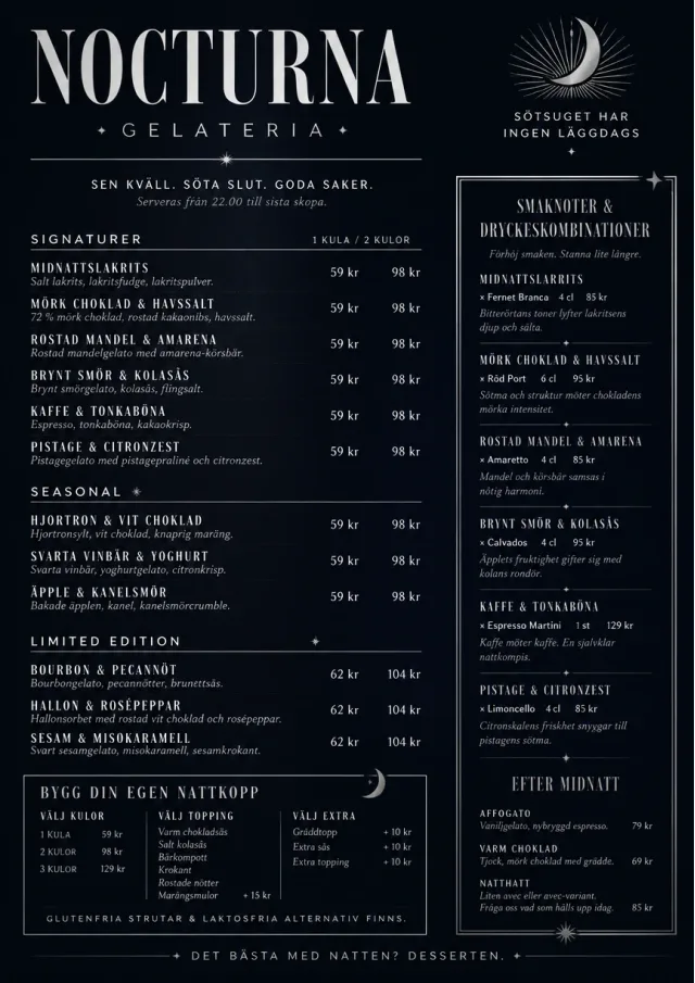 Midnight Sweets ice-cream-menu menu template preview