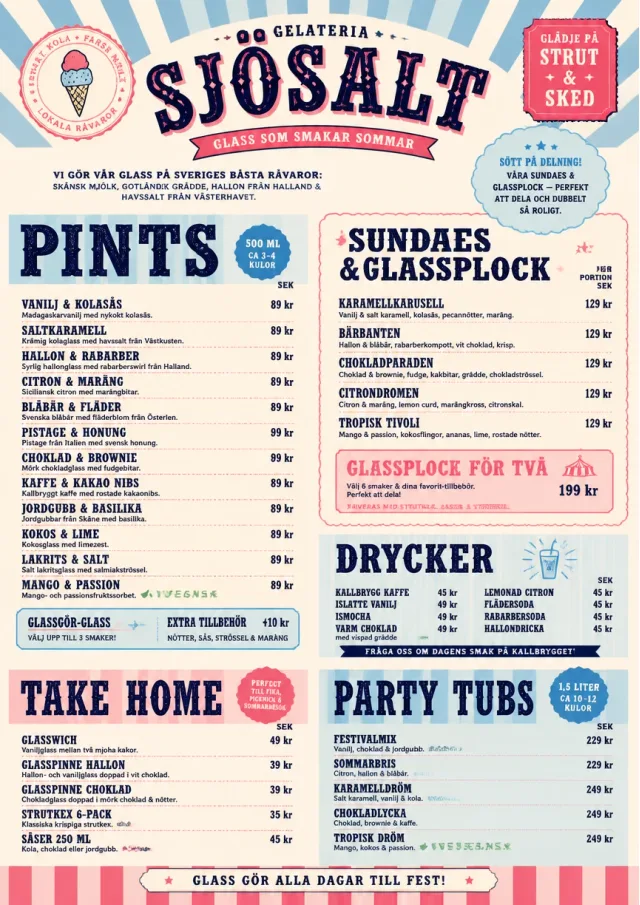 Carnival Treats ice-cream-menu menu template preview