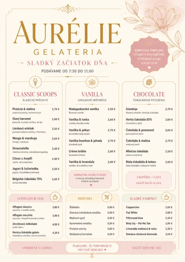 Patisserie Elegant ice-cream-menu menu template preview