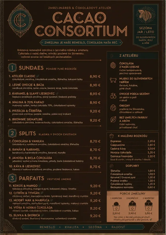 Chocolate Atelier ice-cream-menu menu template preview