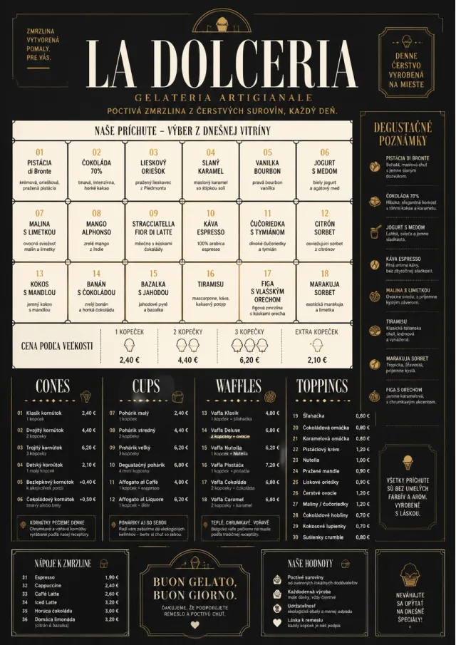 Cafe Dessert Case ice-cream-menu menu template preview